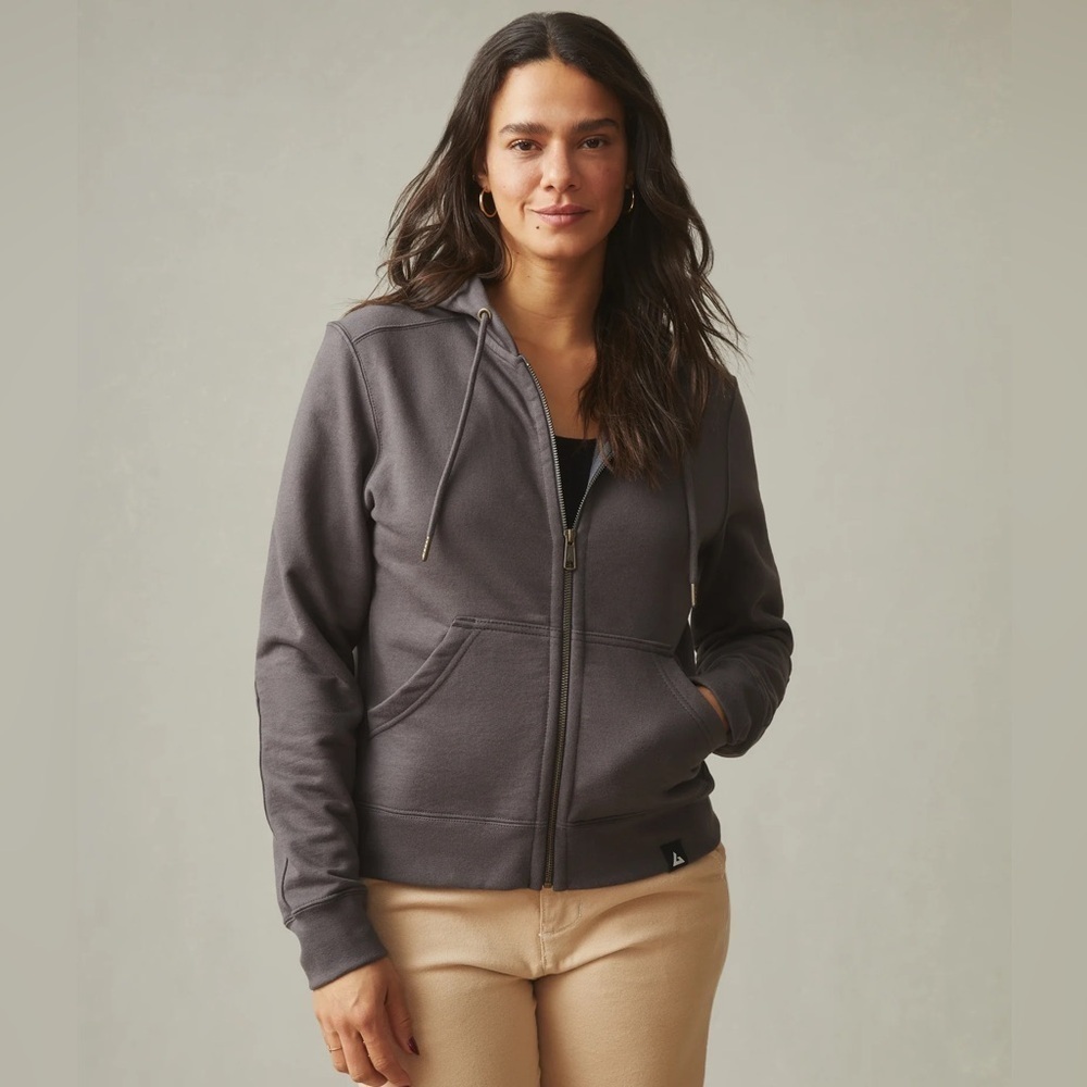 American Giant Relaxed Classic Full Zip in Phantom Grey Heavyweight Fleece XS
